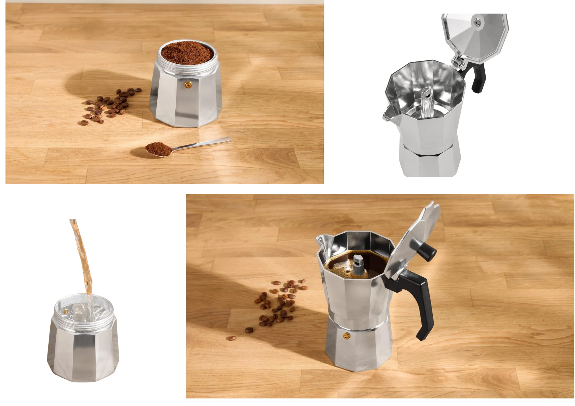 SILVERCREST® Espressokocher 9 Tassen Aluminium – Mokkakanne Espresso Kocher 330ml