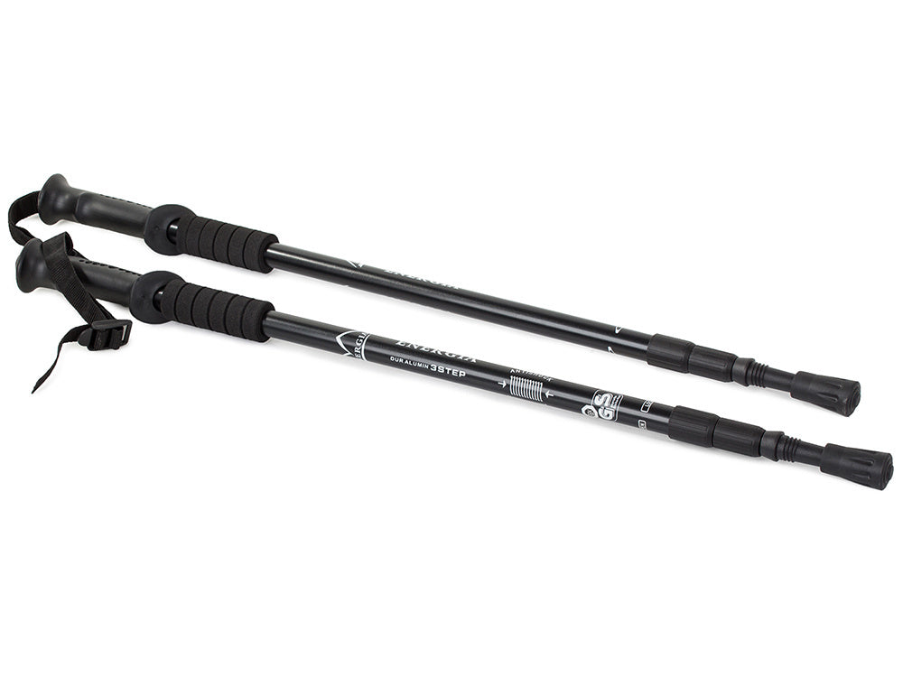 2x Nordic Walking Stöcke Teleskop 64-135 cm – Alu Antischock mit Korkgriff