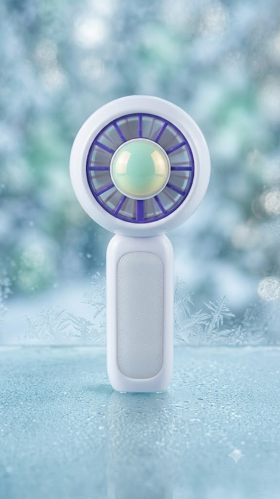 USB Mini Ventilator mit Akku und Griff – Tragbarer Handventilator mit 3 Stufen