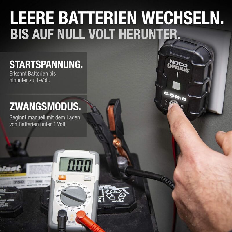 NOCO GENIUS1, 1A Intelligentes Batterieladegerät 6V/12V Ladegerät