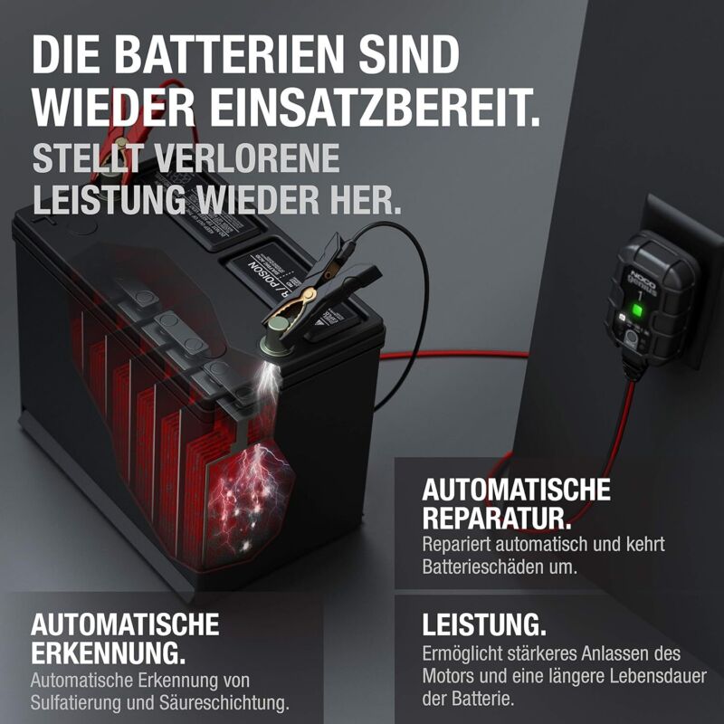 NOCO GENIUS1, 1A Intelligentes Batterieladegerät 6V/12V Ladegerät