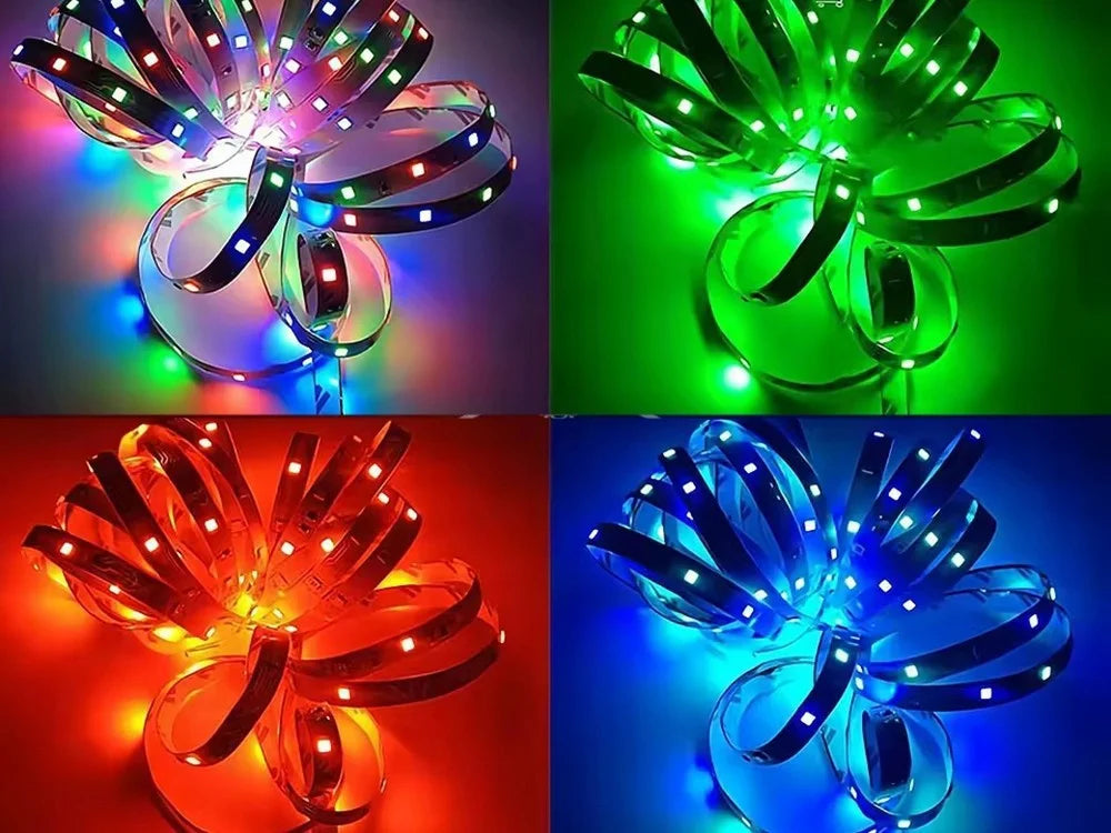 3m LED Strip RGB Bluetooth App Fernbedienung Musikmodus Selbstklebend Lichtband