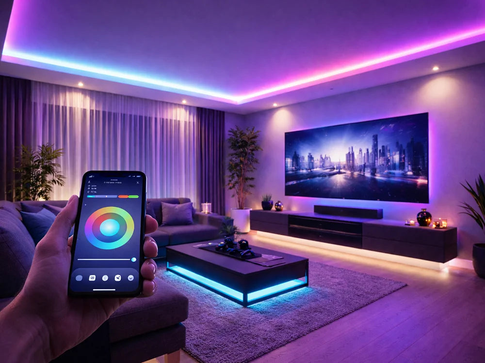 3m LED Strip RGB Bluetooth App Fernbedienung Musikmodus Selbstklebend Lichtband