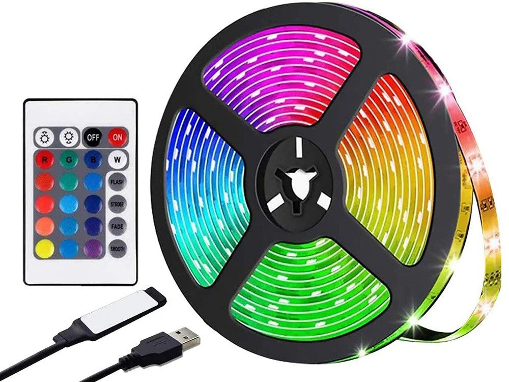 3m LED Strip RGB Bluetooth App Fernbedienung Musikmodus Selbstklebend Lichtband