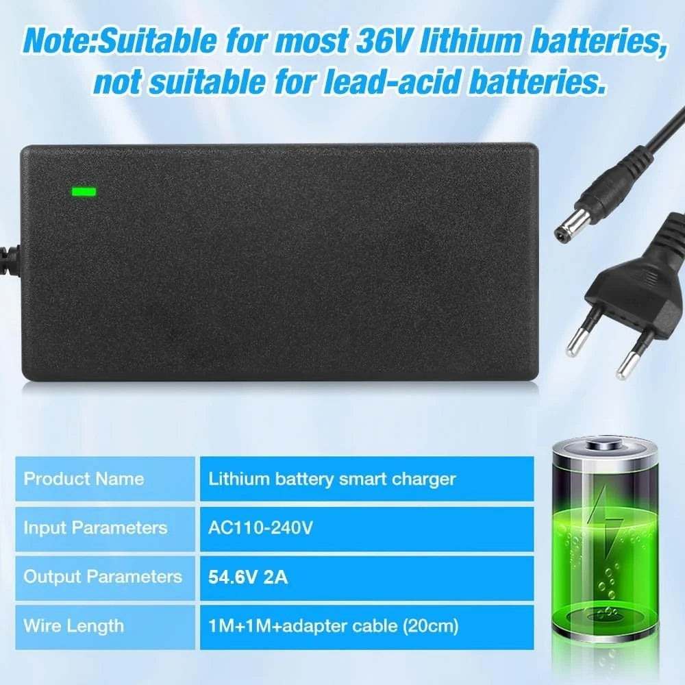 54.6V 2A Ladegerät E Scooter E Bike Hoverboard 6 Stecker Akku Charger 🔋