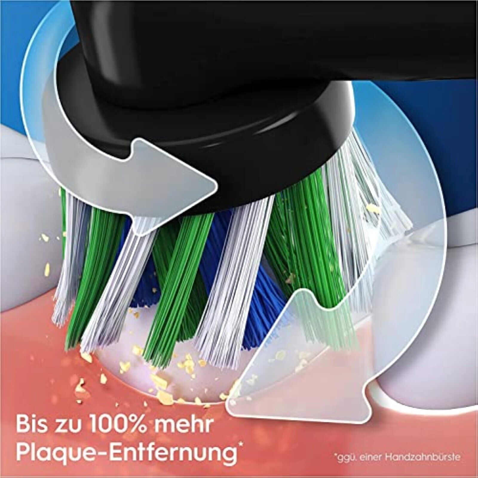 Oral-B Vitality Pro Elektrische Zahnbürste Doppelpack – 3 Putzmodi, 2 Aufsteckbürsten, Schwarz/Lila