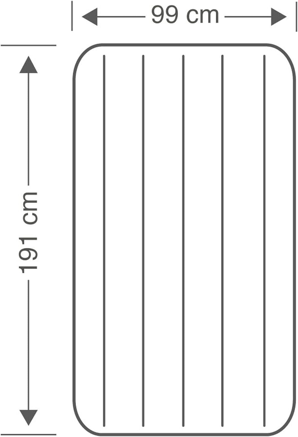 Intex Luftbett 99x191x25 – Gästebett Luftmatratze für Camping & Zuhause