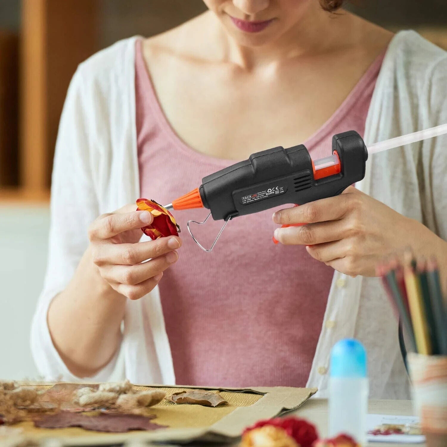 Heißklebepistole 20W Set mit 50 Klebesticks für Basteln Reparatur