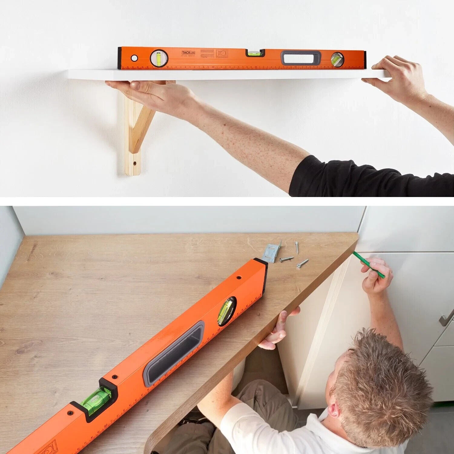 TACKLIFE Wasserwaage MT-L02 – Magnetische Messlatte aus Aluminiumlegierung