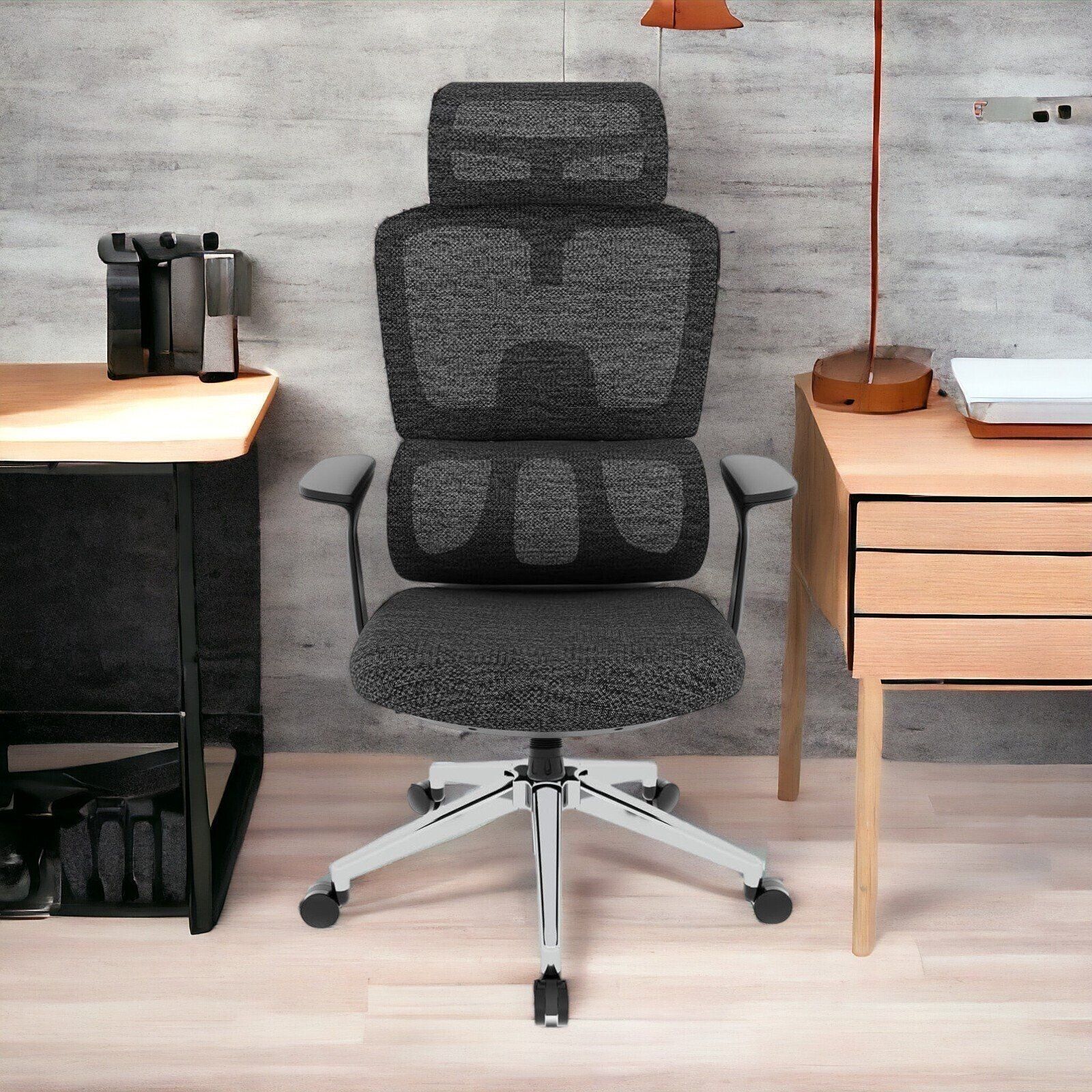 Ergonomischer Bürostuhl mit 3D Armlehnen – Chefsessel bis 136kg, Netz- & Polstersitz wählbar