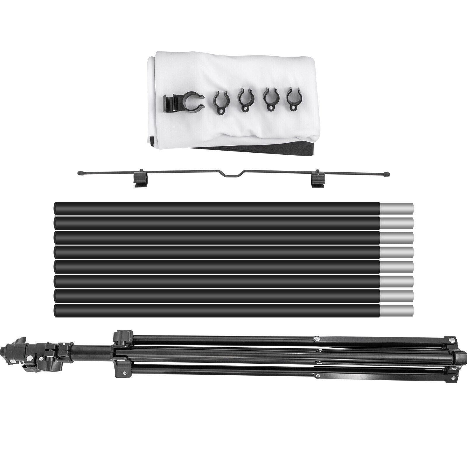 100 Zoll Beamer Leinwand mit Stativ 16:9 – Tragbare 4K HD Projektionsleinwand für Heimkino, Outdoor Kino, Camping und Präsentationen