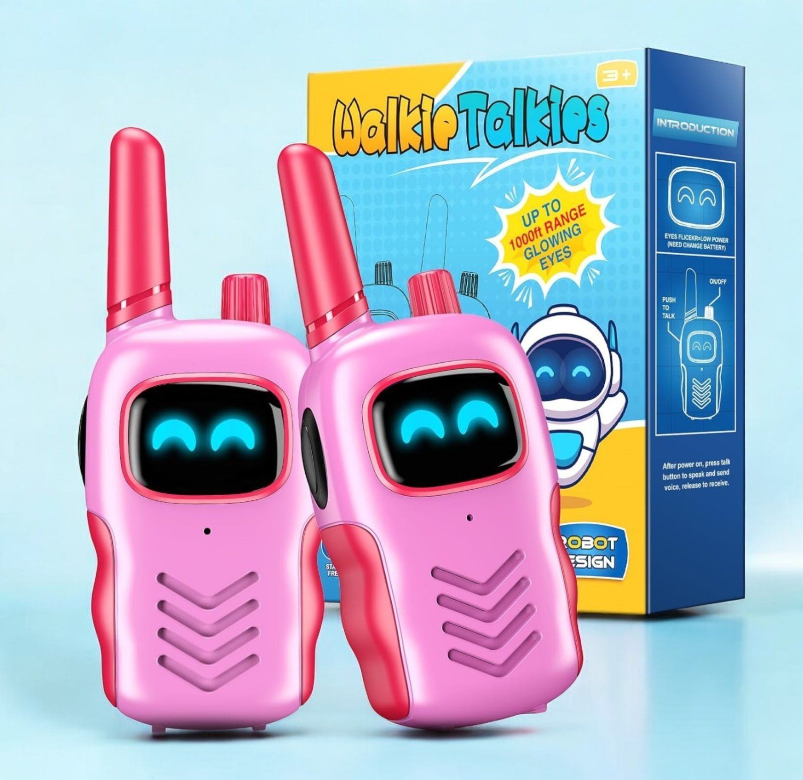 2 Walkie Talkies Outdoor für Kinder Spielzeug Draußen Uhren Weihnachten Geschenk