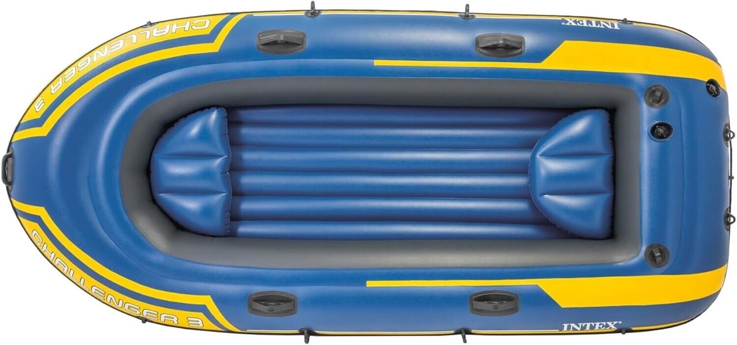Intex Challenger 3 Schlauchboot Set für 3 Personen – 295x137 cm mit Ruder & Luftpumpe