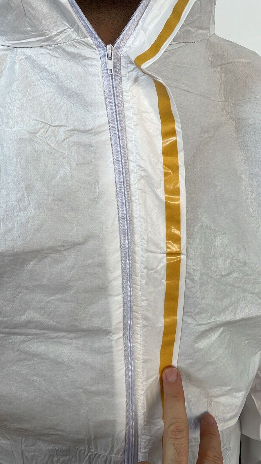 Einweg Overall XL Weiß – Schutzkleidung gegen Staub, Schmutz & Spritzer | Polypropylen Schutzanzug mit Kapuze