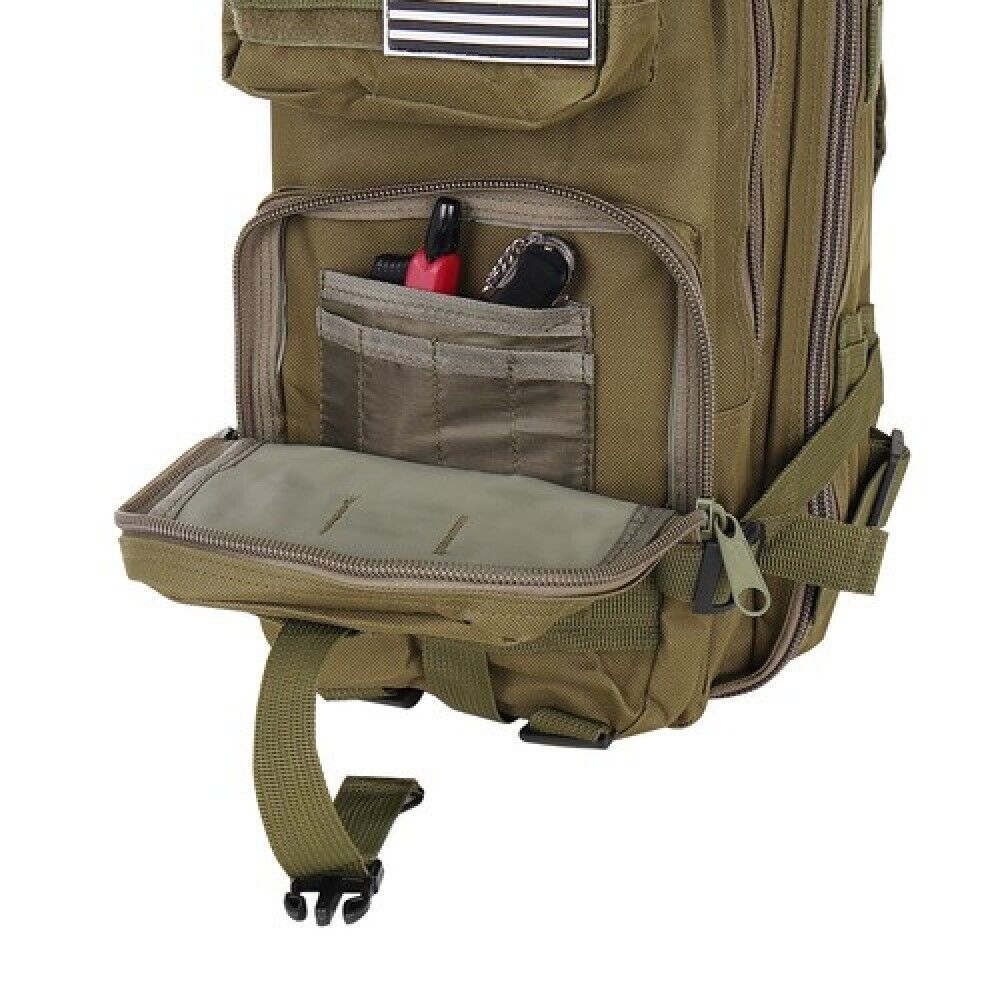 Militär Rucksack 26L – Outdoor Trekking Rucksack mit MOLLE-System und 5 Fächern