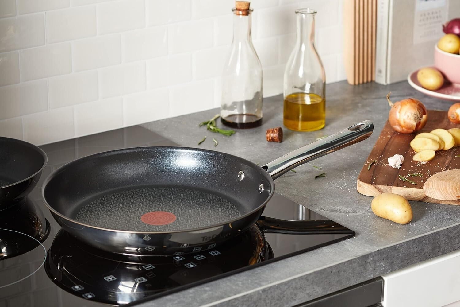 Tefal Duetto Pfannen-Set 3-tlg 20/24/28cm Induktion Antihaft Thermo-Signal