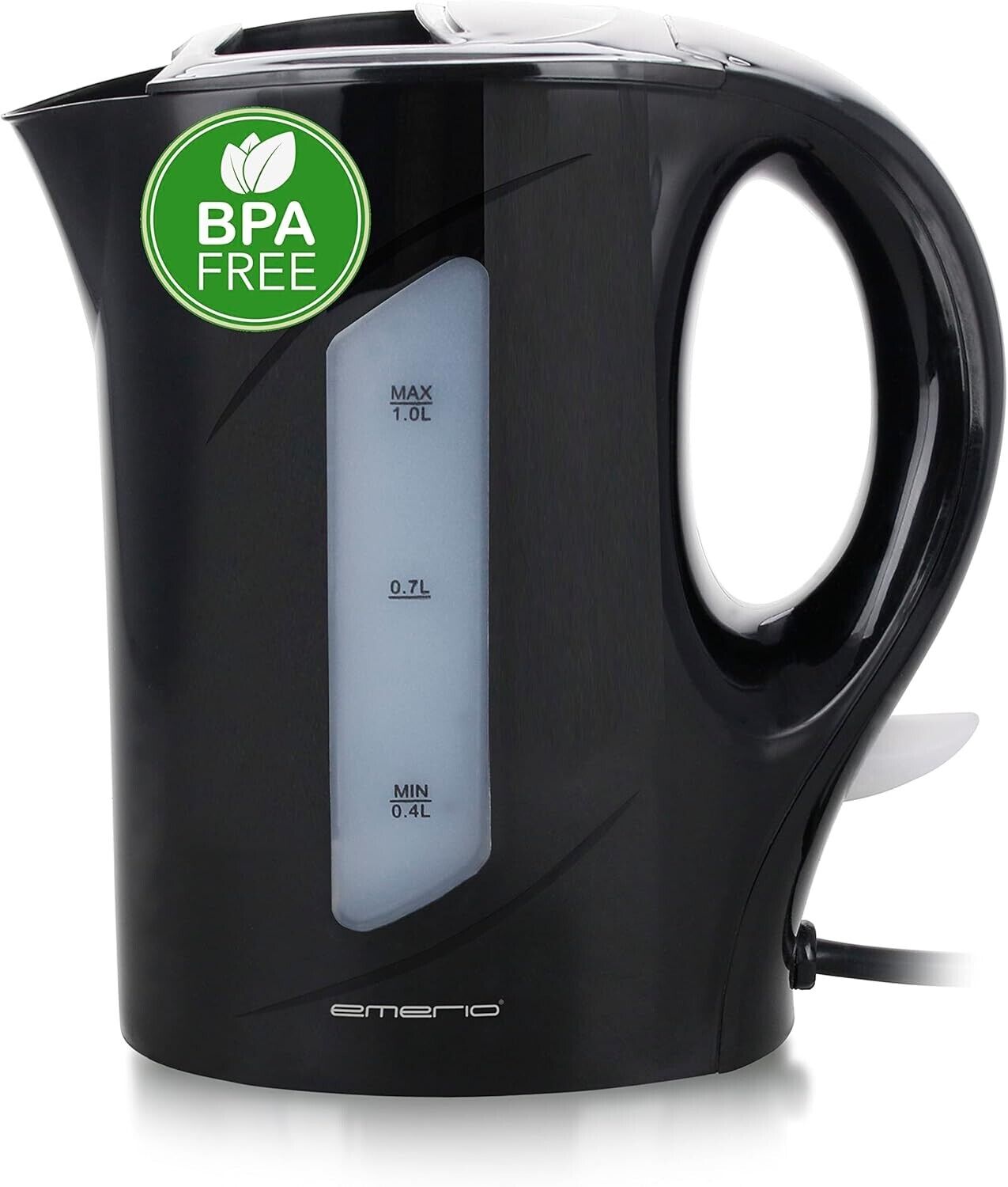 Emerio Wasserkocher 1.0 Liter 900 Watt Wasserstandsanzeige BPA-frei Zuhause