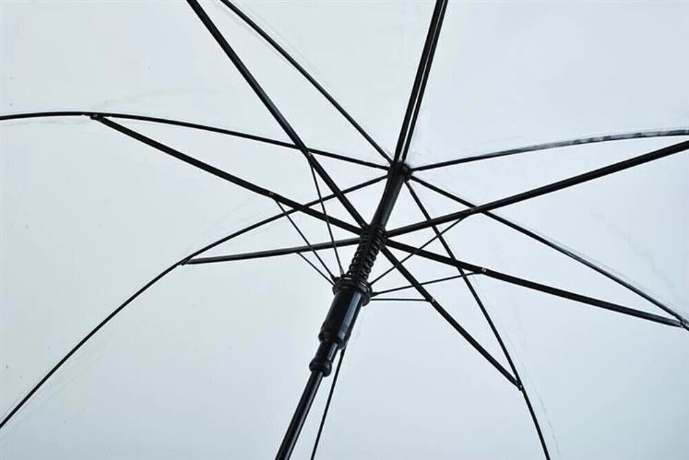 Automatik Regenschirm Transparent Weiß – Hochzeit & Alltag Schirm