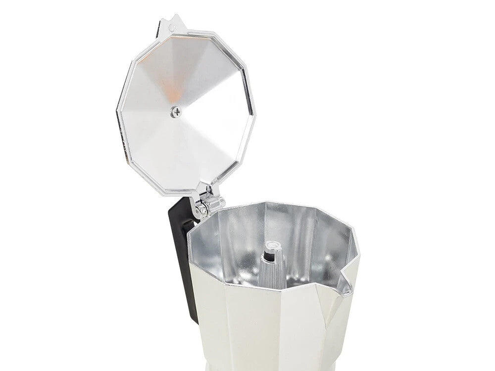 Espressokocher Aluminium 3 Tassen 150 ml – Moka Kaffeemaschine für Gas & Elektroherd  schwarz oder silber