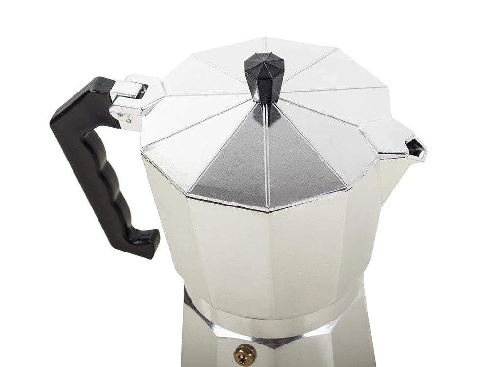 Espressokocher Aluminium 3 Tassen 150 ml – Moka Kaffeemaschine für Gas & Elektroherd  schwarz oder silber