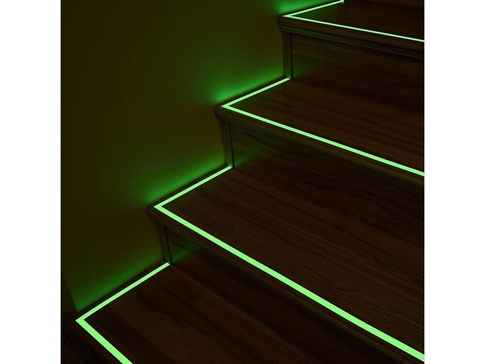 3 m Fluoreszierendes Leuchtklebeband – Neon Grün – Nachleuchtend, 2 cm Breit, Zuschneidbar & Selbstklebend für Innen & Außen