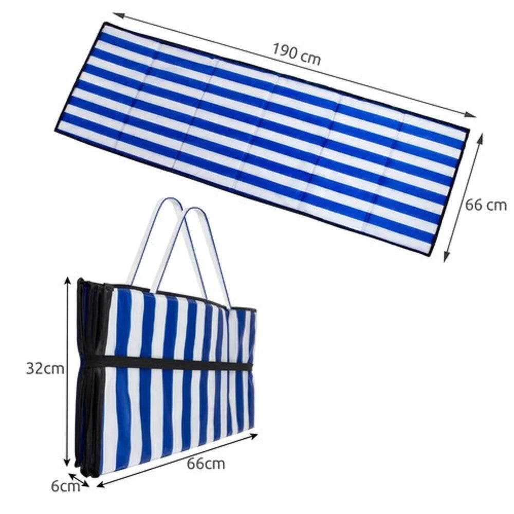 Strandauflage Faltbar Komfortabel Dick Isoliermatte mit Tragegriff Groß 190x66cm

🏖️🌞🏖️