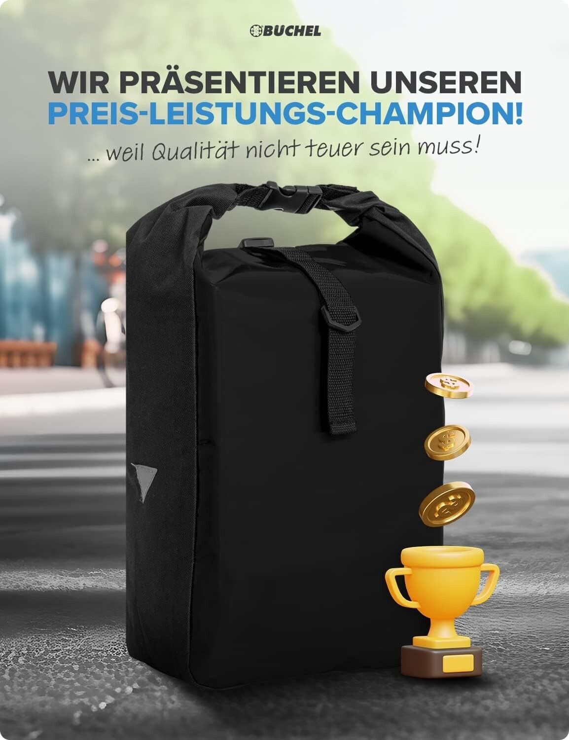 Wasserabweisende Fahrradtasche für Gepäckträger – Hinten, robust & bis 10 kg
