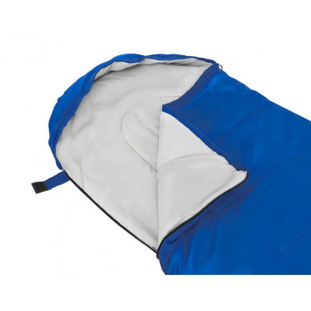 2in1 Schlafsack mit Kapuze 200×75 cm – Mumienschlafsack & Decke für Camping