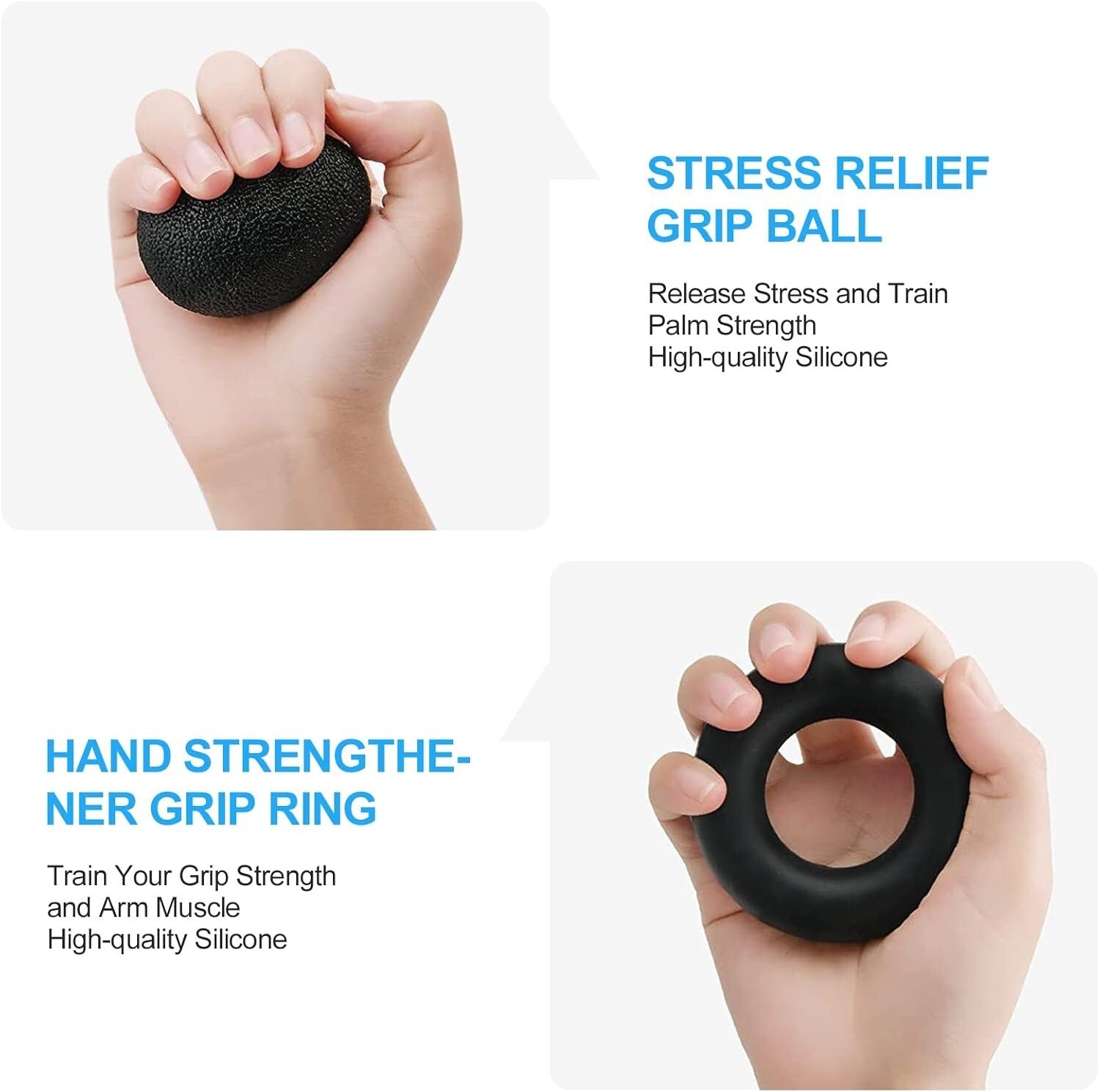 Handtrainer Unterarmtrainer Fingertrainer Set Verstellbarer Griffkraft Trainer