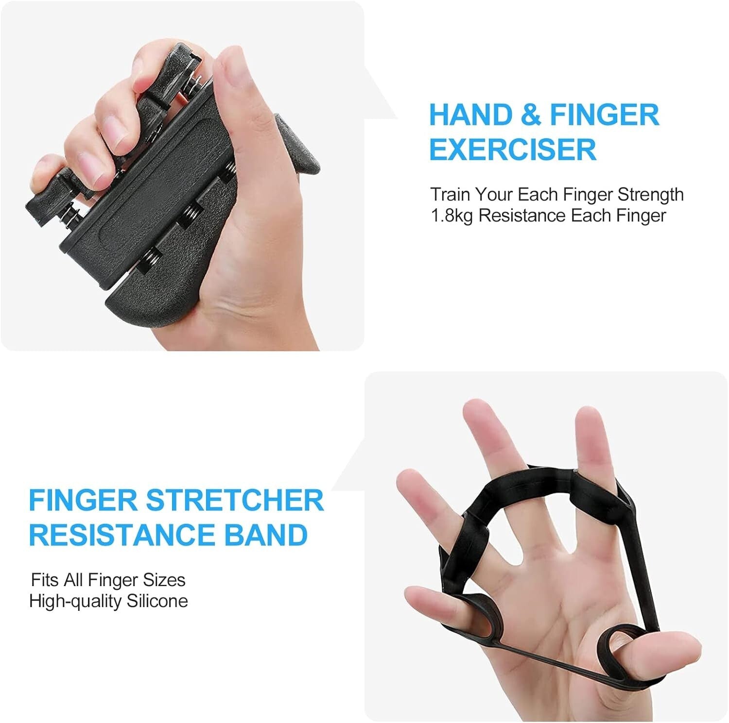 Handtrainer Unterarmtrainer Fingertrainer Set Verstellbarer Griffkraft Trainer