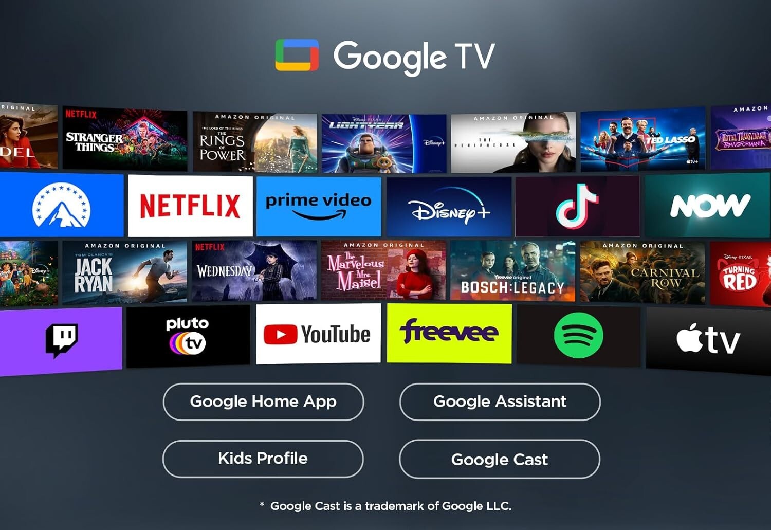 50 Zoll 4K Ultra HD Smart TV – HDR10, Dolby Audio, Micro Dimming, Google TV