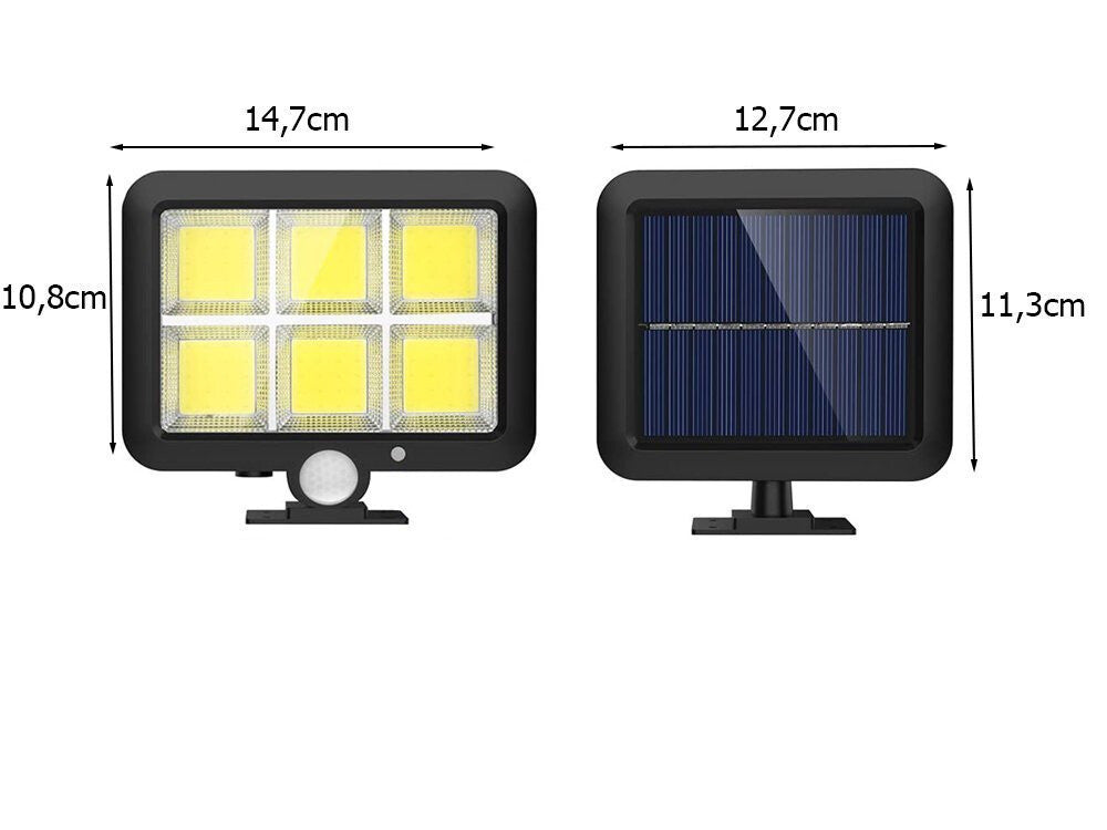 Solarleuchte 120 LED mit Bewegungsmelder & Dämmerungssensor – Wetterfest