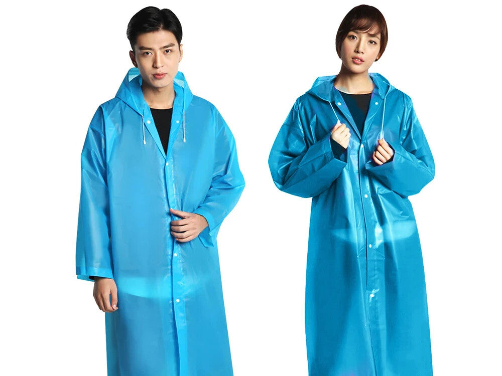 Wasserdicht Regenjacke Raincoat Regenmantel mit Kapuze Regenschutz Regenponcho-