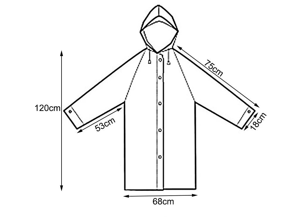 Wasserdicht Regenjacke Raincoat Regenmantel mit Kapuze Regenschutz Regenponcho