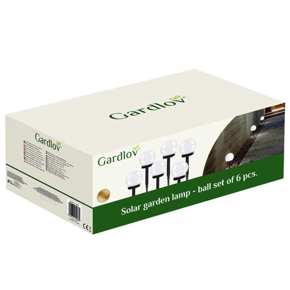 Solar Gartenleuchten Kugel 6er Set LED Außen – Dämmerungssensor IP44