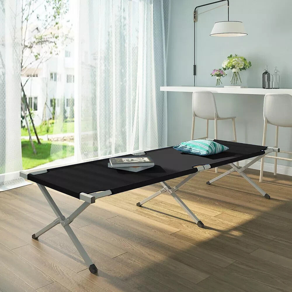 Klappbares Feldbett 189x70 cm Campingbett Gästebett mit Tragetasche