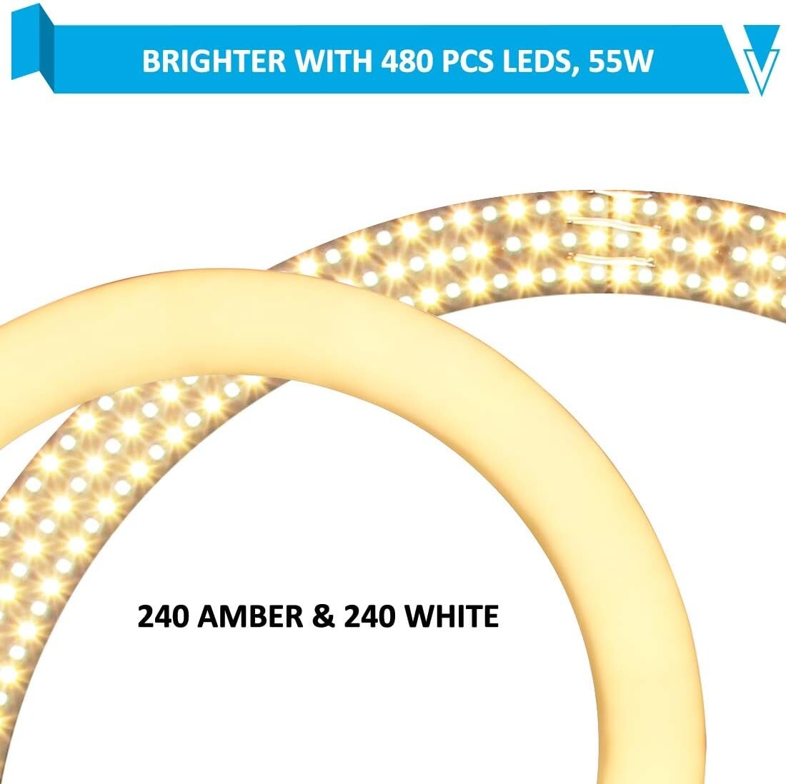 LED Ringlicht 18 Zoll mit Stativ – Dimmbares Selfie Licht 2800K–6000K | Mit Touch- & Fernbedienung, 3 Handyhalterungen & 2 USB-Anschlüssen für YouTube, TikTok & Vlog