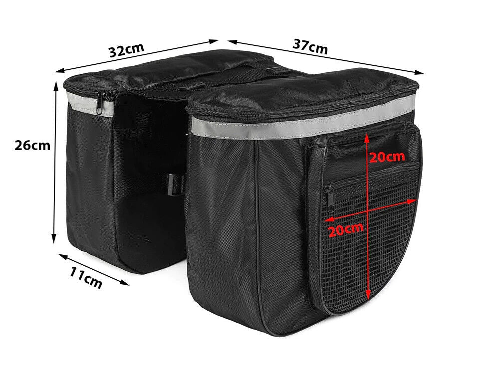 Fahrradtasche Gepäckträger Satteltasche Wasserdicht Gepäcktasche e Bike 2 Fächer
