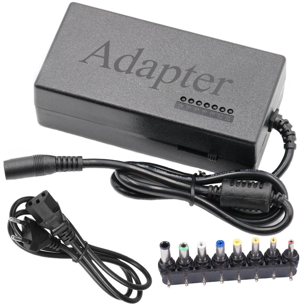 Universal Laptop Ladegerät 96W mit 8 Adaptern – Einstellbares Notebook Netzteil 12V–24V