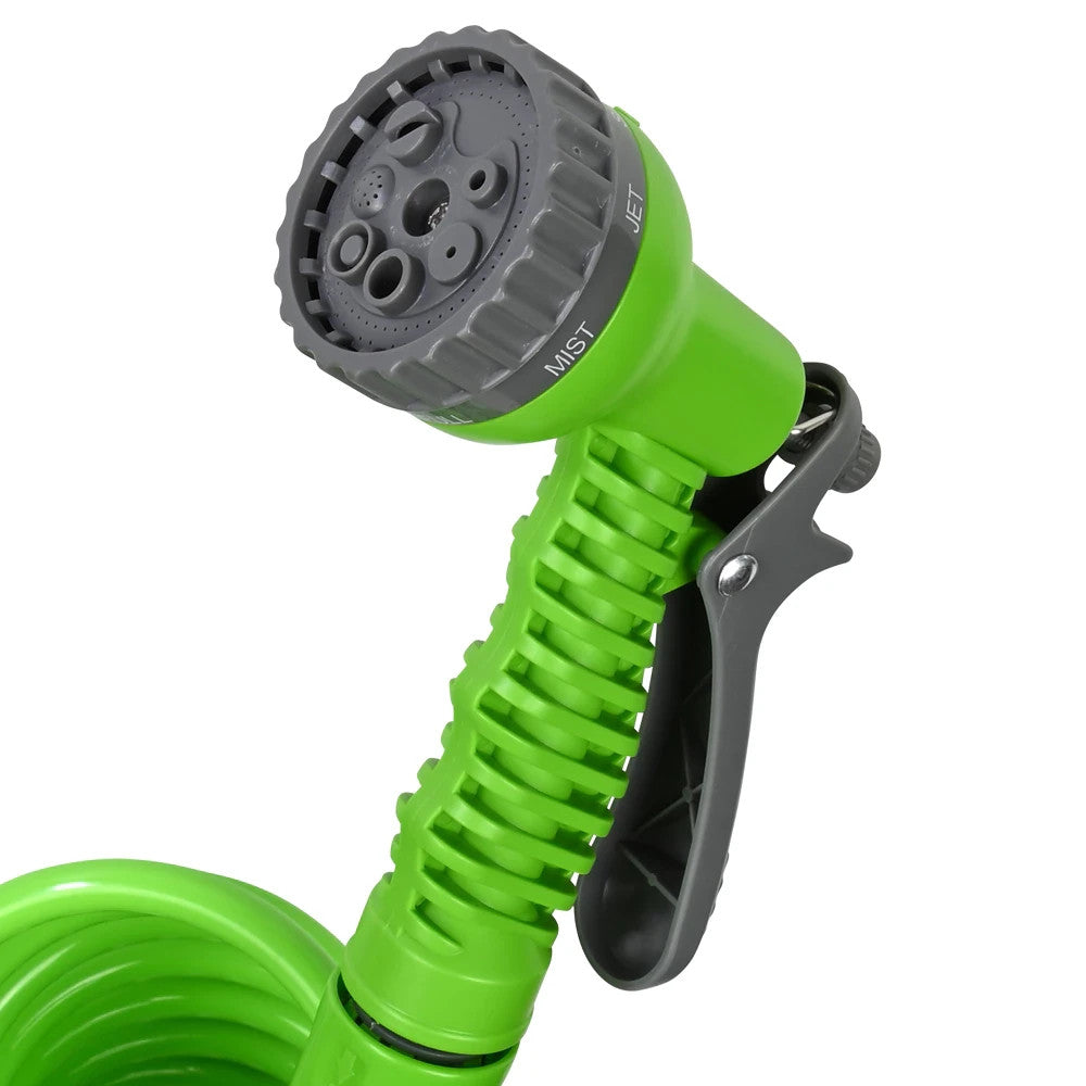 Spiral Gartenschlauch 10m mit Sprühkopf 7 Funktionen & Wandhalterung Set  🚿 🚿