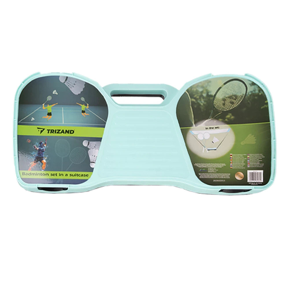 Badminton Set mit Netz, 2 Schlägern & Federbällen – Outdoor Spielset inkl. Koffer