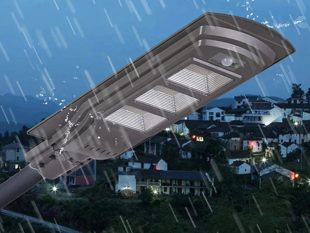 Solar Straßenlaterne LED 1200W mit Fernbedienung IP65 Bewegungsmelder