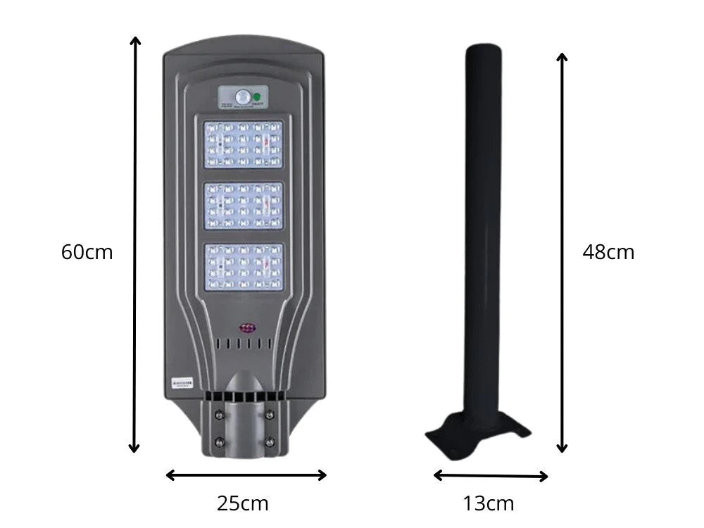 Solar Straßenlaterne LED 1200W mit Fernbedienung IP65 Bewegungsmelder