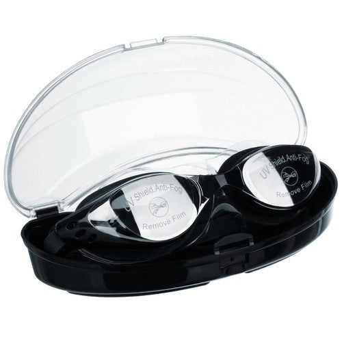 Schwimmbrille Set mit UV-Schutz & Antifog – inklusive Ohrstöpsel, Nasenklammer und Etui
