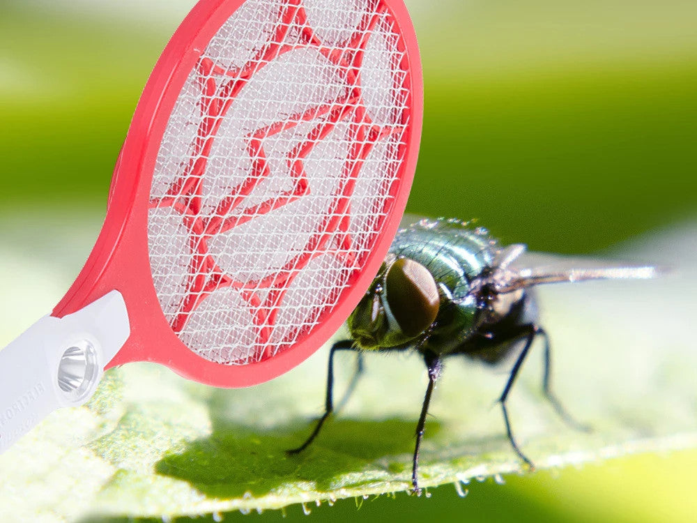 Elektrische Fliegenklatsche mit LED – Wiederaufladbarer Mückenfänger