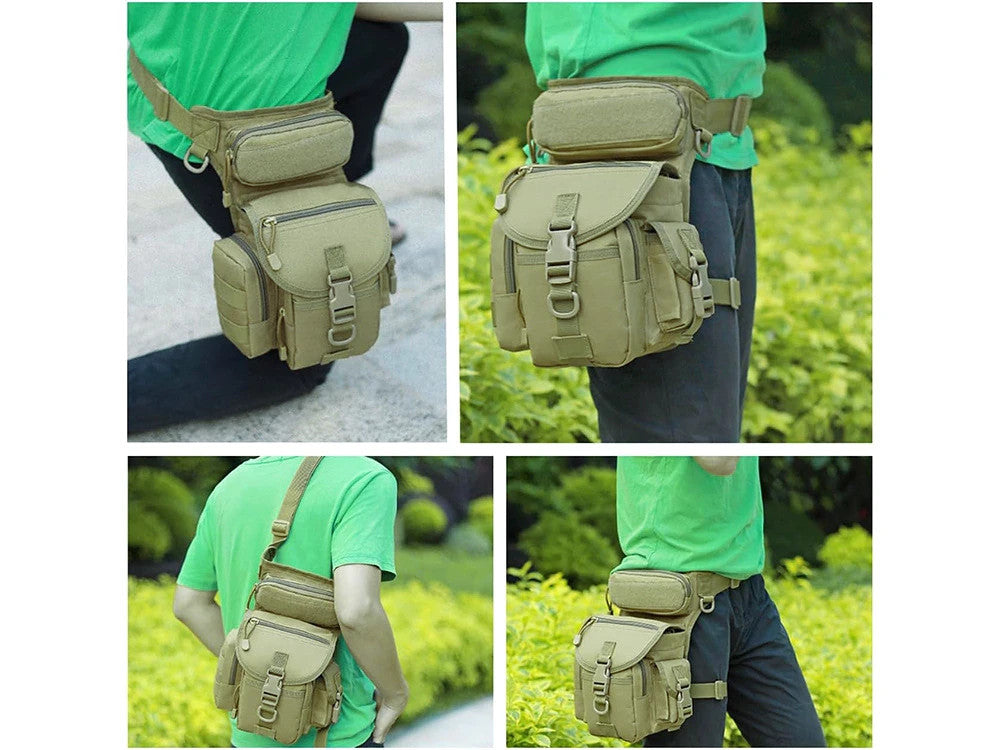 Taktische Militär Beintasche Hüfttasche Wasserdicht – Outdoor Tasche für Motorrad, Wandern, Camping, Angeln und Freizeit