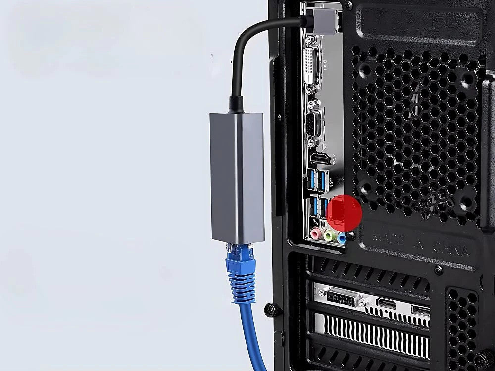USB 3.0 Ethernet Adapter RJ45 LAN Netzwerkkarte 100Mbps – USB Typ A auf Netzwerkadapter für PC, Laptop und Notebook