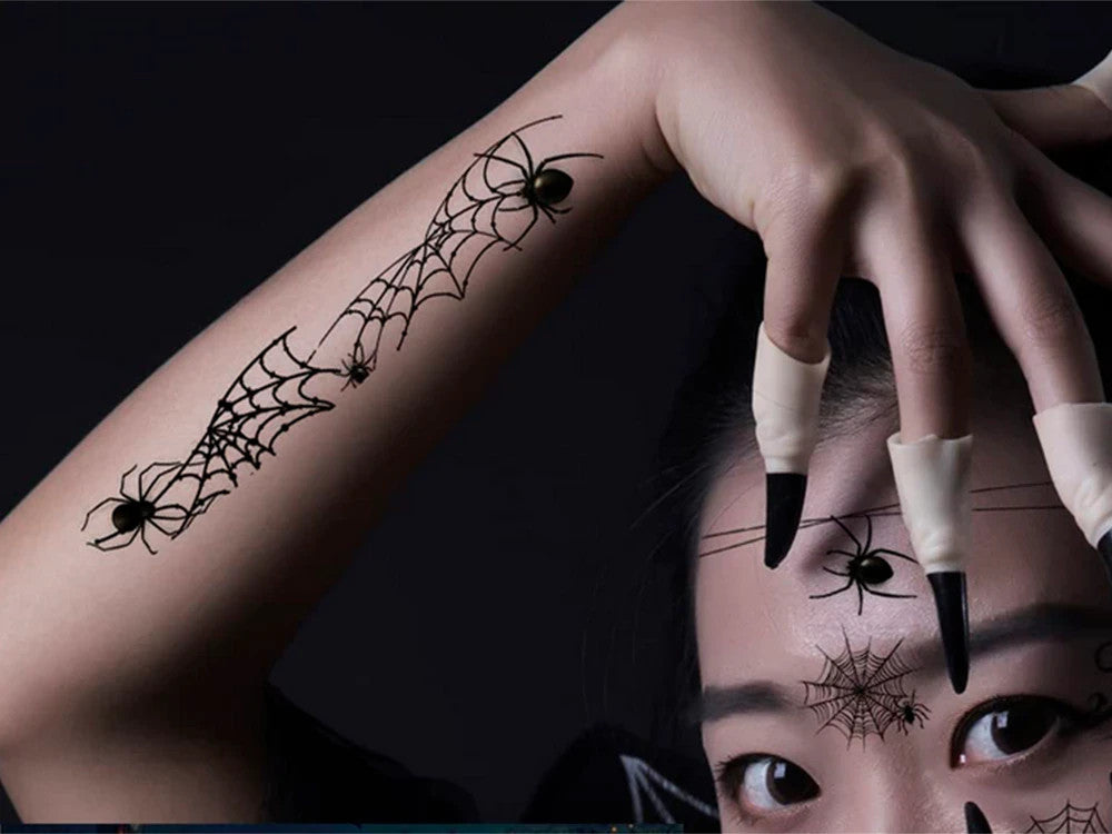 Halloween Tattoos Blut Realistisch Waschbar Temporär Hautaufkleber 🎃💉   4038732800489