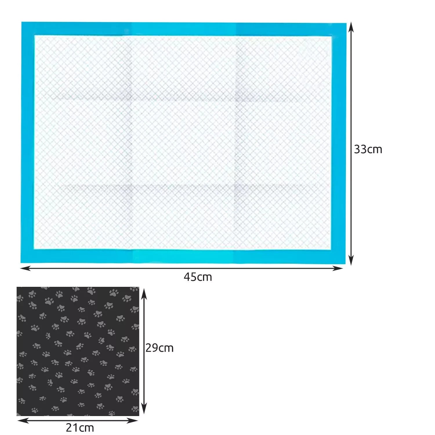 Hundetrainingsunterlagen 100 Stück 45x33 cm – Saugstarke Welpenpads mit 4-Lagen-Schutz und Kotbeuteln