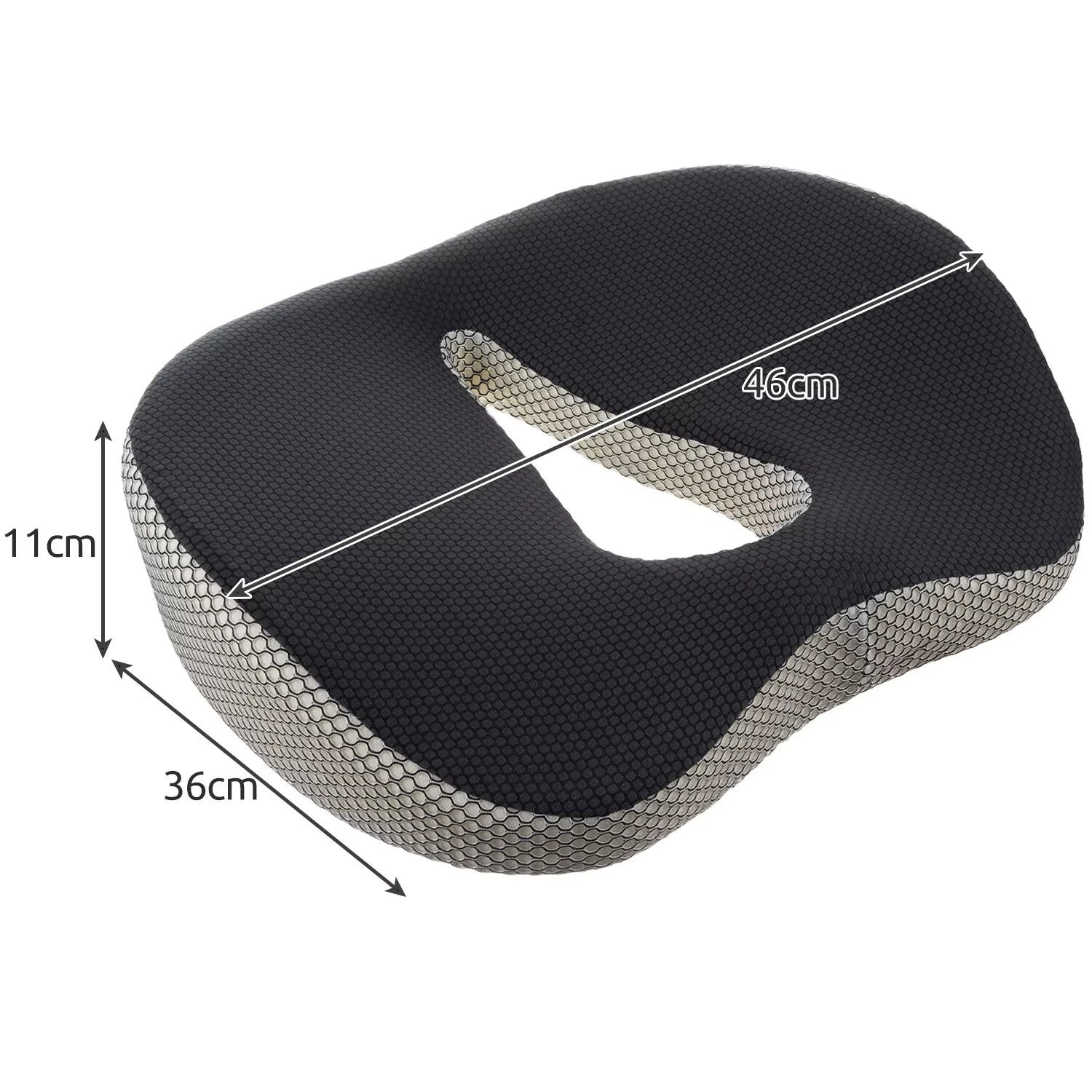 Orthopädisches Sitzkissen aus Memory Schaum – Ergonomisch mit abnehmbarem Bezug